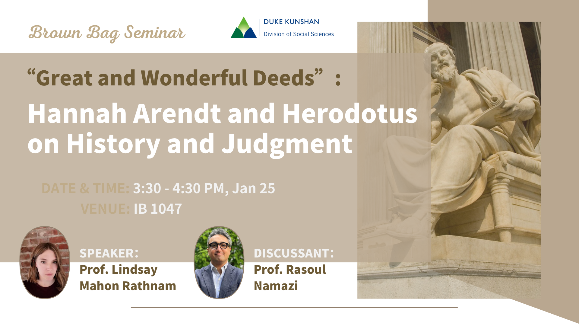 “Great and Wonderful Deeds”: Hannah Arendt and Herodotus on History and Judgment